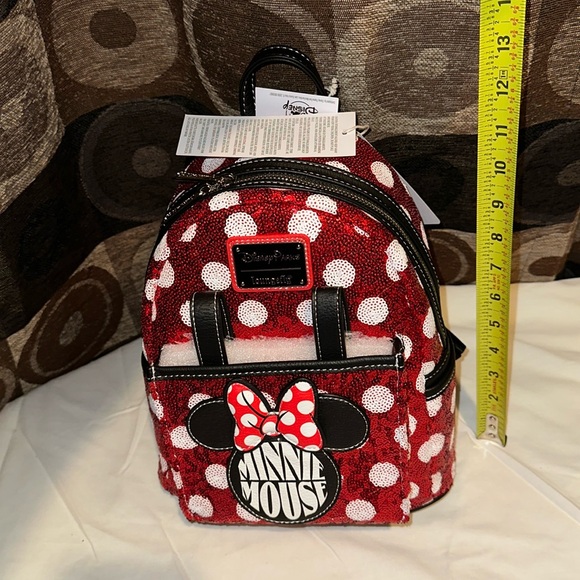 DISNEYPARKS EXCLUSIVE LOUNGEFLY MINNIE EARS SEQUINED BACKPACK HEADBAND COMBO - Picture 6 of 15